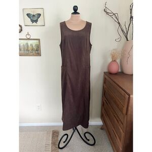 Vintage Studio Works Brown Pinafore Maxi Dress